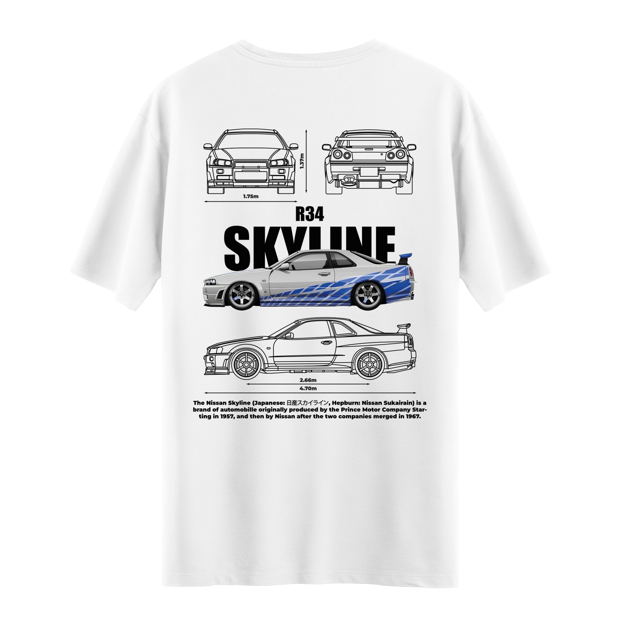 R34 Skyline - Oversize T-shirt